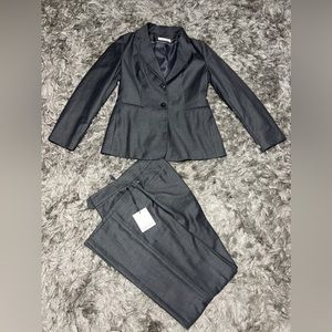 Women Calvin Klein Wide leg Pant Suit (2 Piece) Gray Size 10